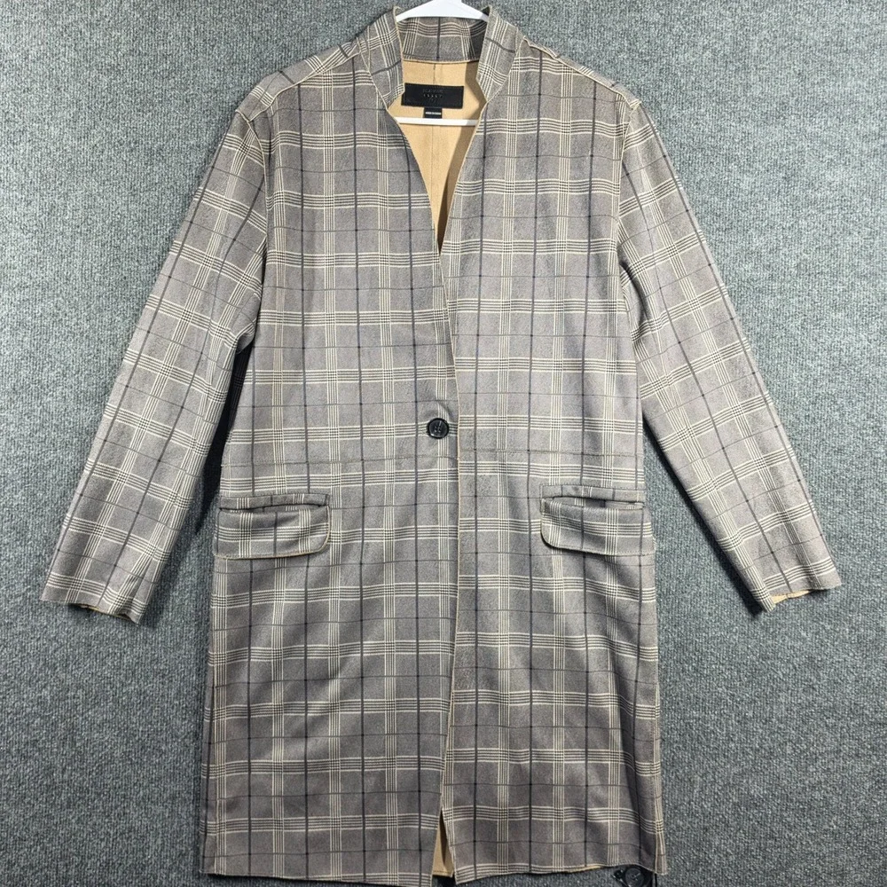 NWT Anthropologie BlankNYC Jacket Womens Small Renegade Plaid Longline Blazer